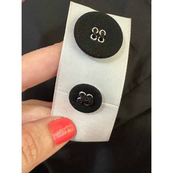 Danielle Bernstein black long sleeves open front jacket size Small - Picture 7 of 10